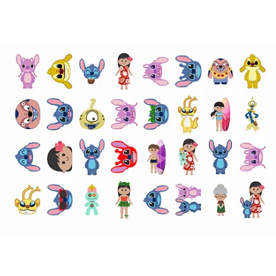 Tatuagem Temporária Infantil Desenhos fofinhos cartela com 32 tatuagens certificadas pelo INMETRO