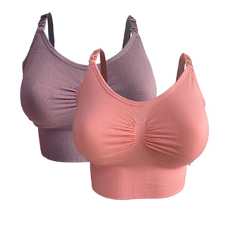 KIT 2 Sutiã Top Amamentação Gestante Bojo Maternidade Macio em Oferta na Shopee
