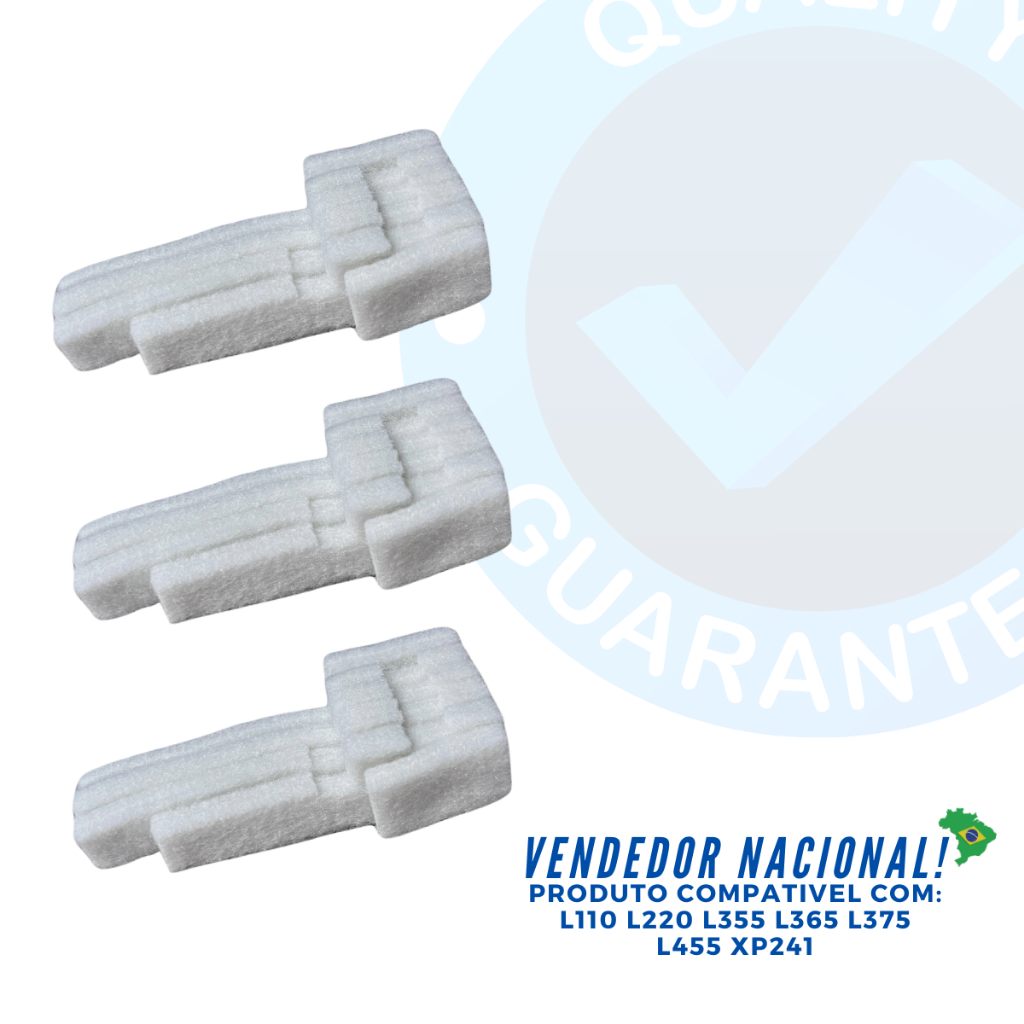 KIT 03 Feltro Almofada Esponja Absolvente para Epson L110 L220 L355 L365 L375 L395 em Oferta na Shopee