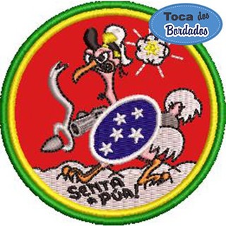 Patch Bordado Senta Púa 8x8 cm Cód.6093 Brasil