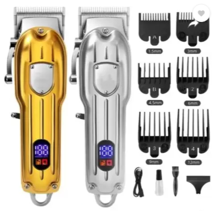 Máquina De Cortar Cabelo Profissional Sem Fio Recarregável Bivolt Daling Dl-1538 em Oferta na Shopee