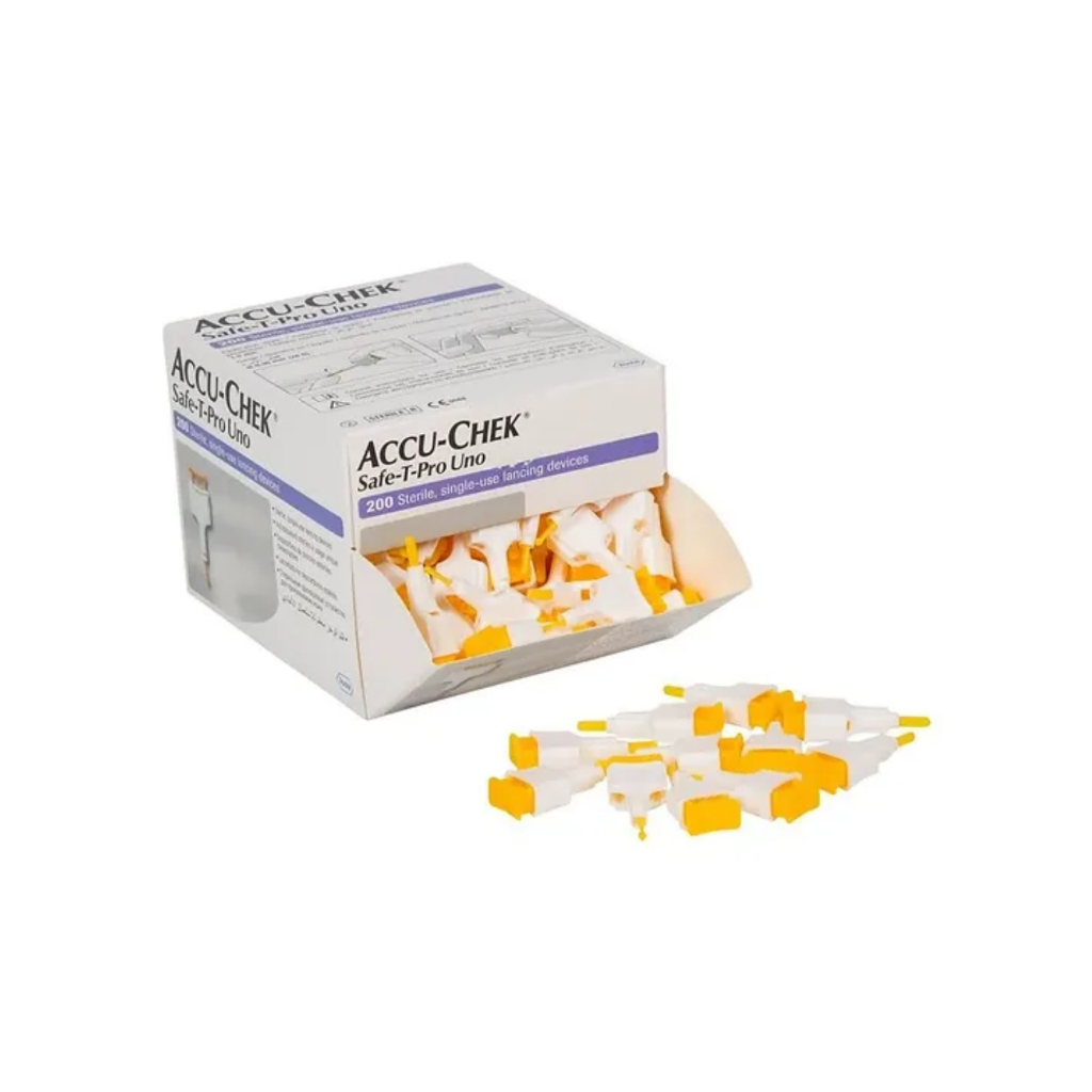 Lancetas Automática Safe T Pro Uno 200 Unidades - Accu-Chek