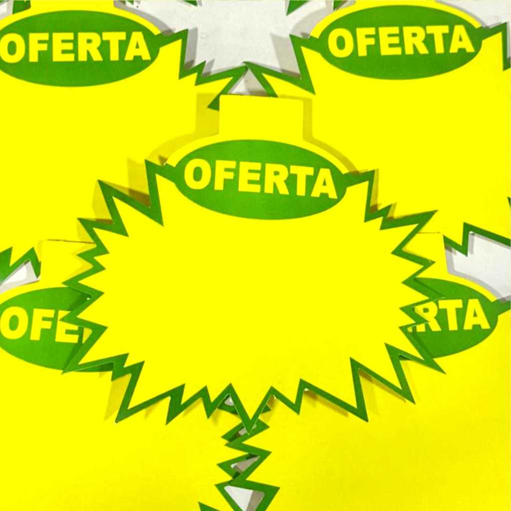 Cartaz Splash Oferta e Promoção - 16x14cm / 100Unidades Hortifruti/oferta