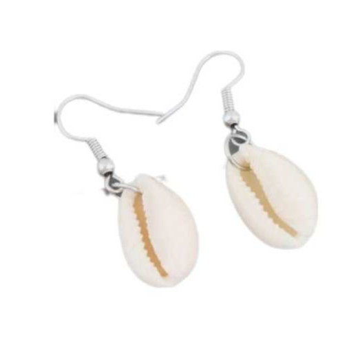 Brinco de búzios, brinco verão, bijuteria praia, buzio branco, Feminino, Unissex, elegante, Promoção