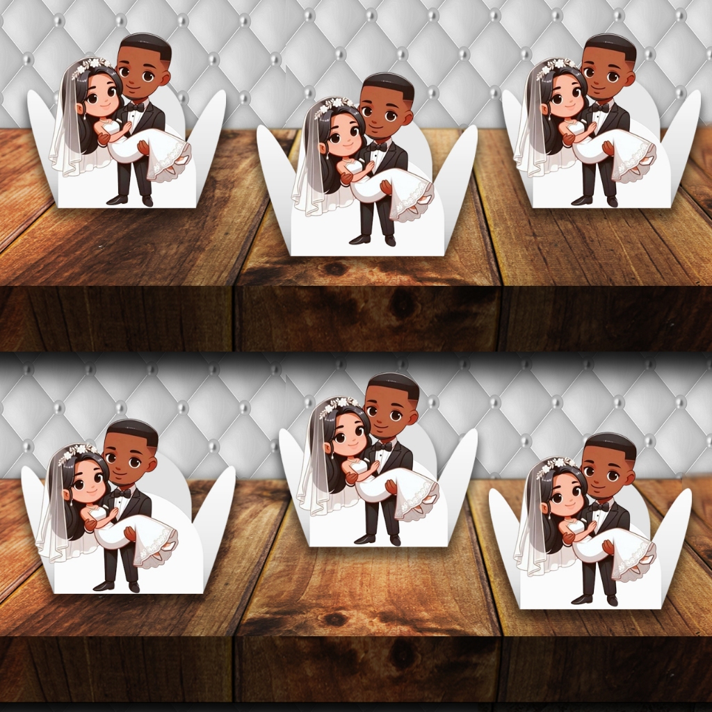 Forminha casamento com aplique 50 unidades em Oferta na Shopee