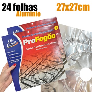 24UN PROTETOR, FORRA FOGÃO, ALUMÍNIO, TRADICIONAL, HIGIENE em Oferta na Shopee