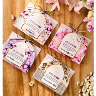 50 cards para escalda pés ,mimo ,lembrancinha luxo ( NÃO ACOMPANHA ESCALDA PÉS ) em Oferta na Shopee