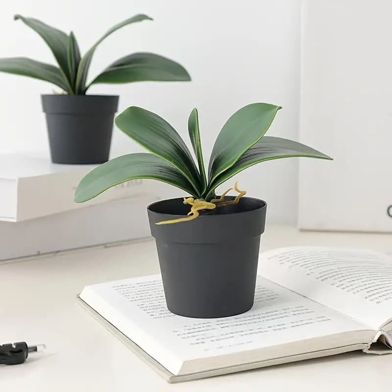 Folha De Orquidea Raizes Arranjos Artificiais Lindas Flores Grande - ZH800407