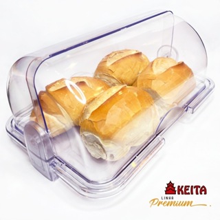 Porta Pão Cristal Armazenador Com Tampa Articulada Profissional Para Pães Bolo e Frios em Oferta na Shopee