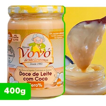 Doce de Leite com Coco Zero Açúcar - Sem Adição de Açúcares
