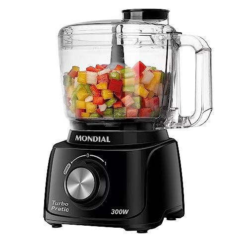 Mini Processador Mondial Turbo Pratic MP-16-R Preto - 127V