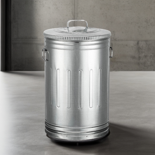 Lixeira 50 litros lata de lixo americana aço galvanizado lata de lixo aço galvanizado