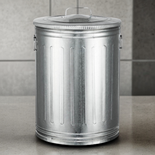 Lixeira grande 100 litros aço galvanizado lixeira americana lata de lixo de metal