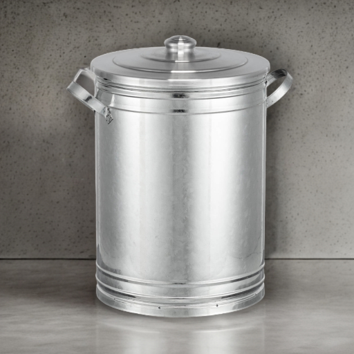 Lixeira 30 litros tambor aço galvanizado com tampa lixeira cozinha lixeira metal