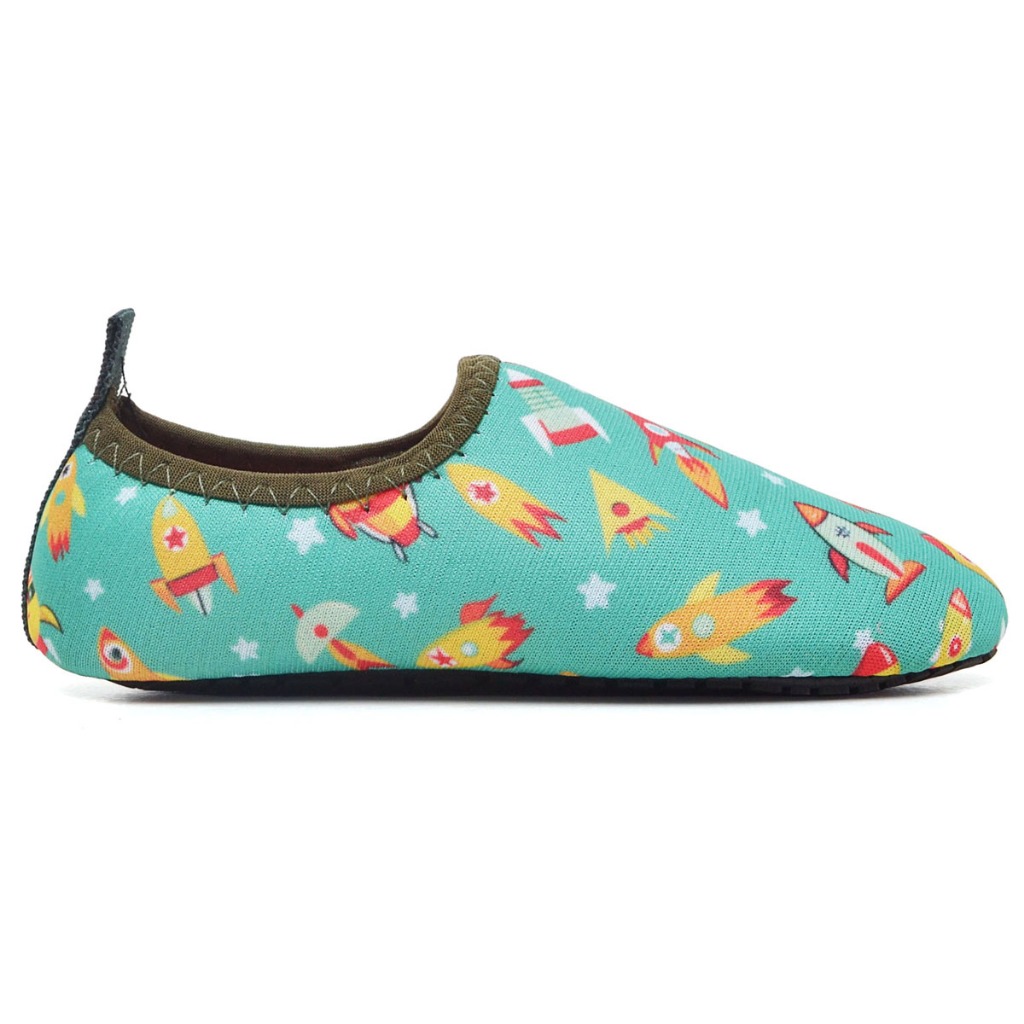 Sapatilha infantil agua aquatica sapatilha neoprene infantil foguete calce facil meia aquatica