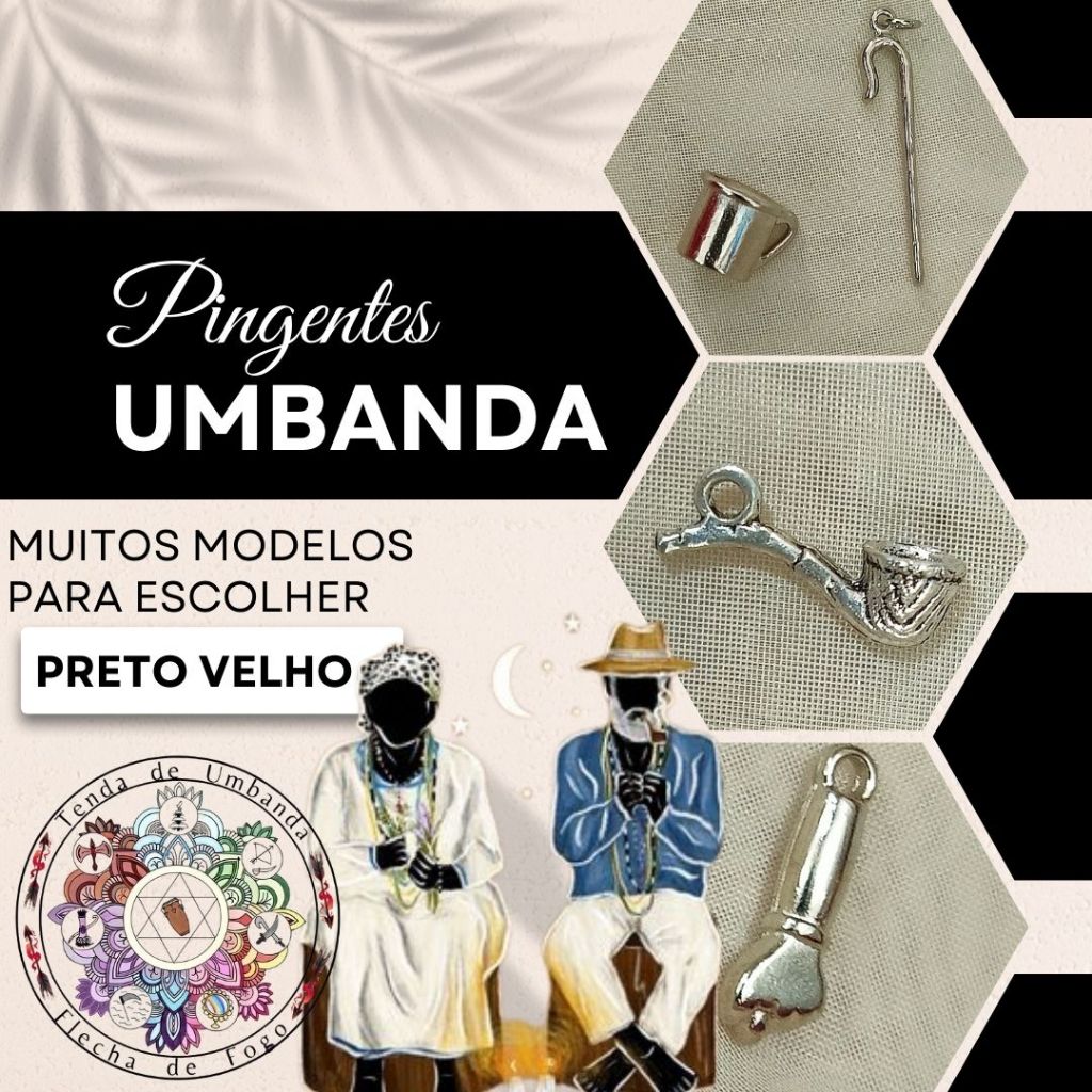 Pingentes Pretos Velhos Ferramentas Espiritualidade Umbanda Candomblé Acessórios Guias Sabedoria