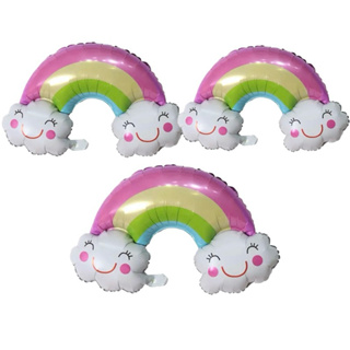 1/5/10 Balão Metalizado Festa Chuva De Amor Nuvem Arco-íris 80x60cm em Oferta na Shopee