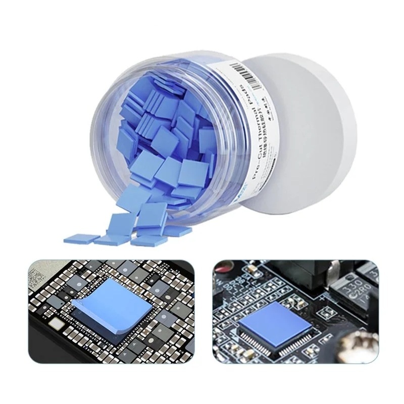 Térmico 100 Folha de Almofada, Resistência Alta Temperatura, Placa Mãe, CPU, IC, Reparação GPU, Tapete Pré-Corte, 100pcs