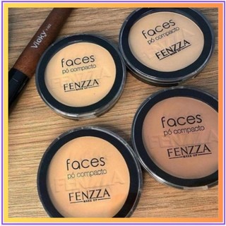 Pó Compacto Faces Fenzza - Efeito Aveludado - Disponível em 4 Tons