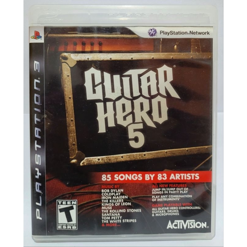 Guitar Hero 5, jogo original para ps3 mídia física, com manual
