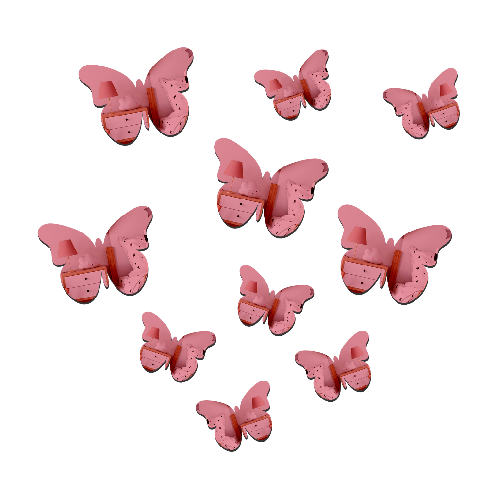 Kit 10 Borboletas Decorativas Acrílico Espelhado Quartos de Bebê Infantil Studio Vitrine em Oferta na Shopee