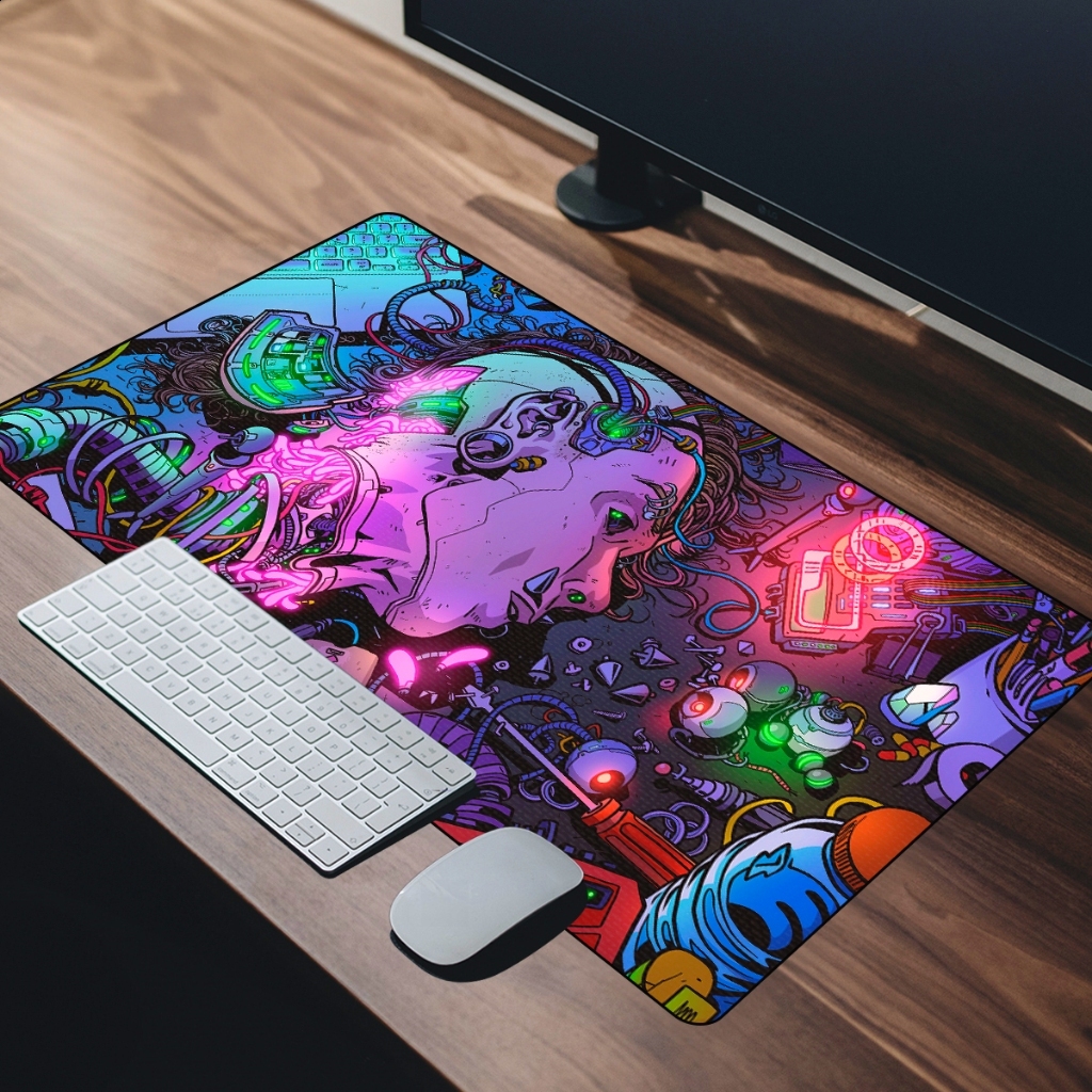 90x40cm Mouse Pad Gamer Speed Extra Grande Abstrato Premium -  TEMA CYBERPUNK