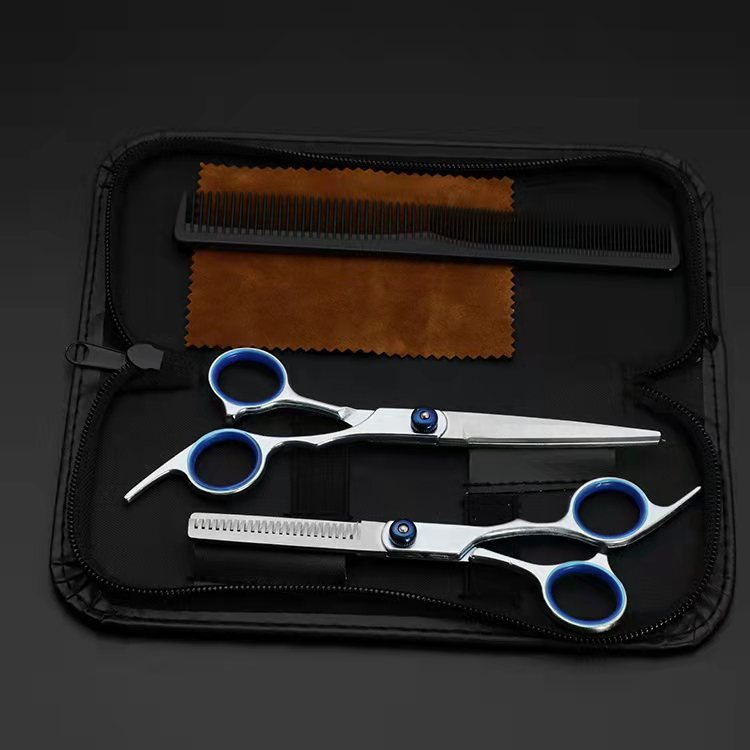 Kit 2 Tesoura De Cabeleireiro Profissional De Aço Inoxidável Corte Ferramentas De Estilo