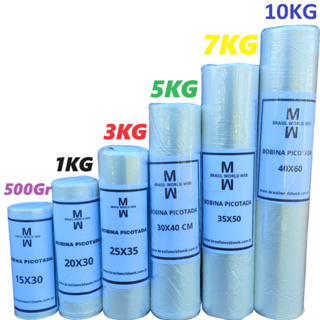 bobina de sacos plásticos picotada para alimentos freezer microondas transparente 500 saquinhos em Oferta na Shopee