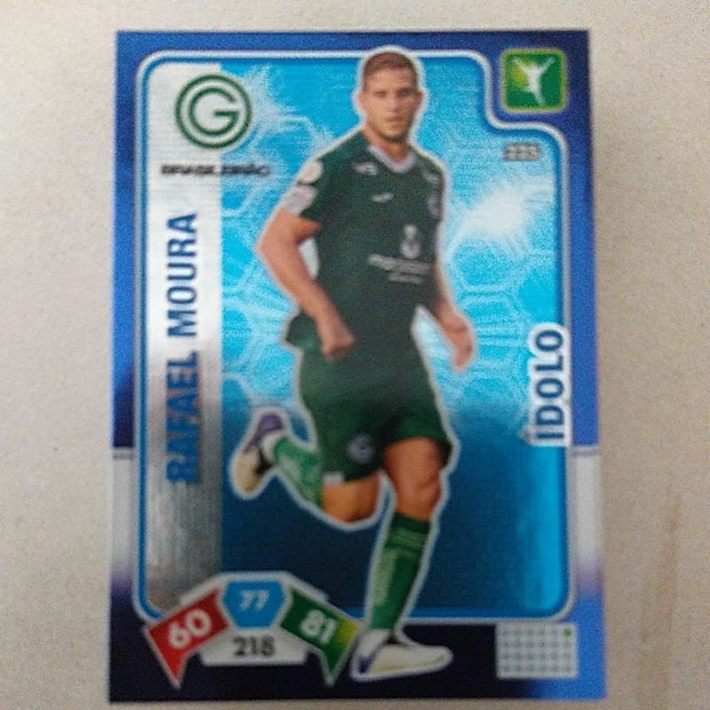Card ÍDOLO 225 RAFAEL MOURA GOIÁS, Panini Adrenalyn XL do Campeonato Brasileiro 2020/2021