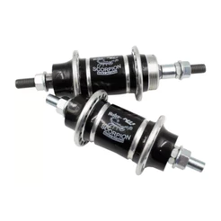 Par Cubo De Rolamentado 36F Scorpion Alumínio Para Bicicleta Bike Mtb Preto
