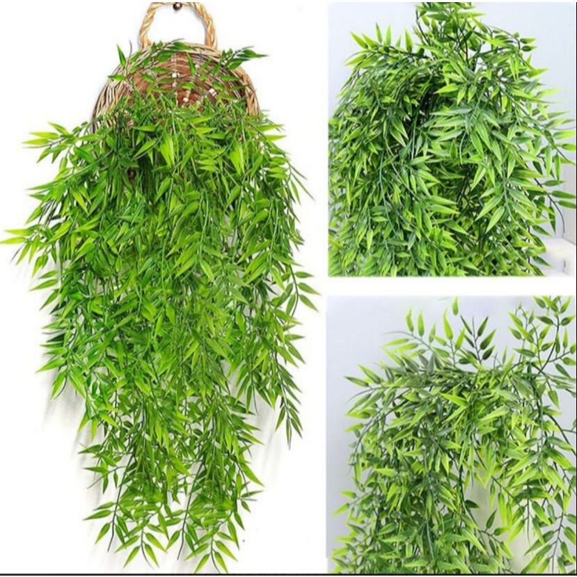 Pendente De Bambu Planta Artificial Folhas Para Decoração Bambu Caida em Oferta na Shopee