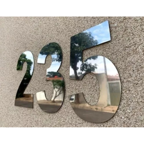 Letra 15 cm Em Aço Inox Brilhante Corte Laser Casa Residencial Un.