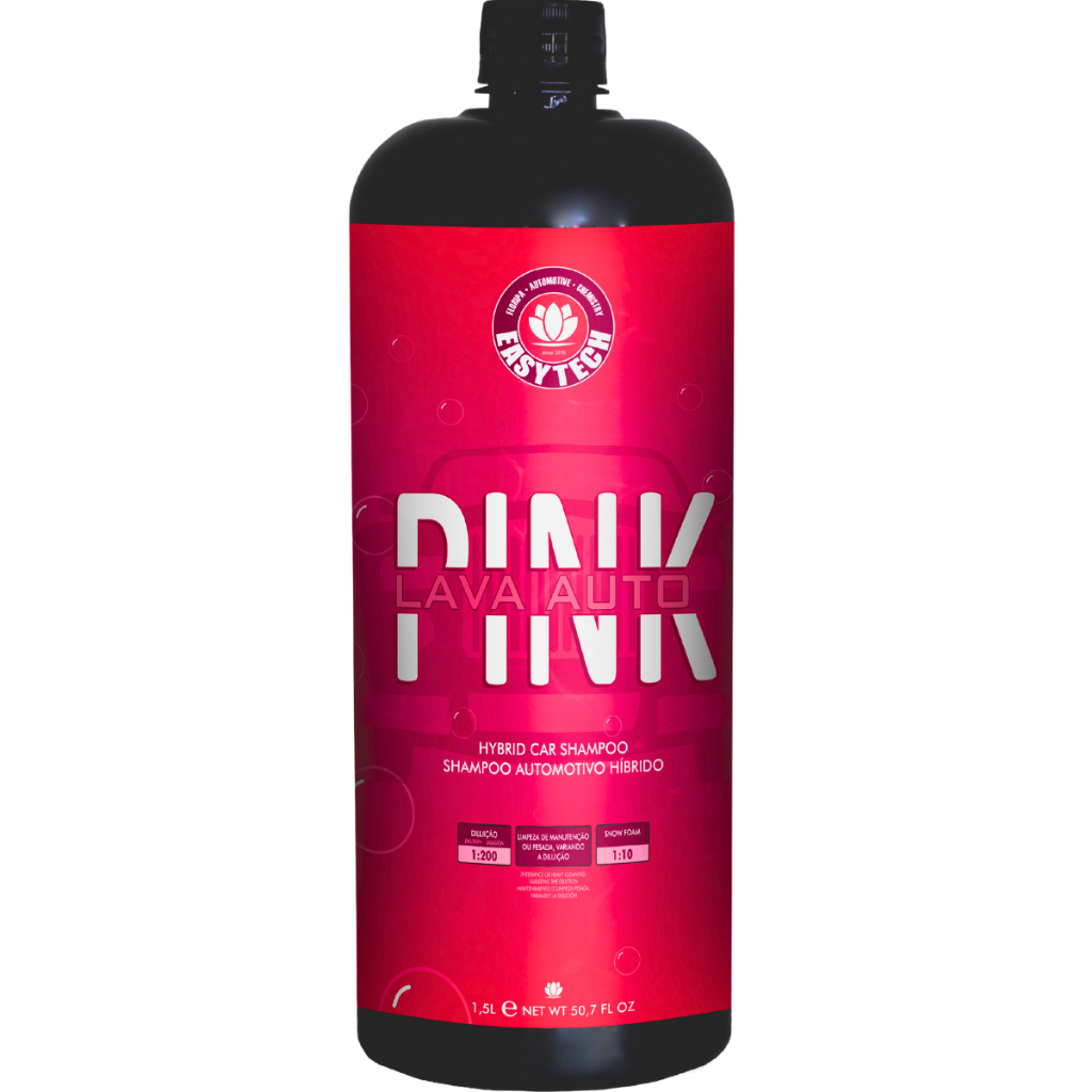 Shampoo Pink 1,5L Lava Auto Concentrado 1:200 Híbrido em Oferta na Shopee