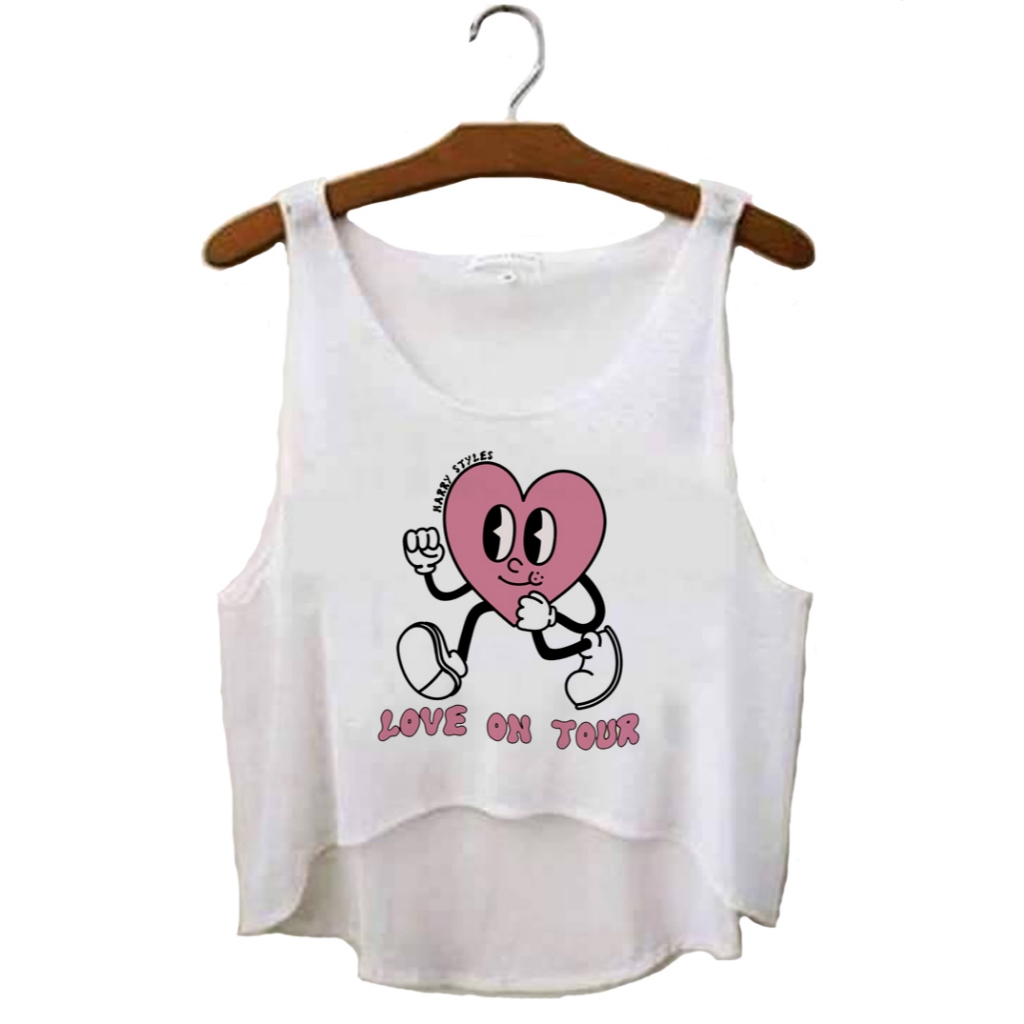 Cropped Harry Stles Love on Tour || Regata Tshirt Tumblr Aesthetic Pinterest