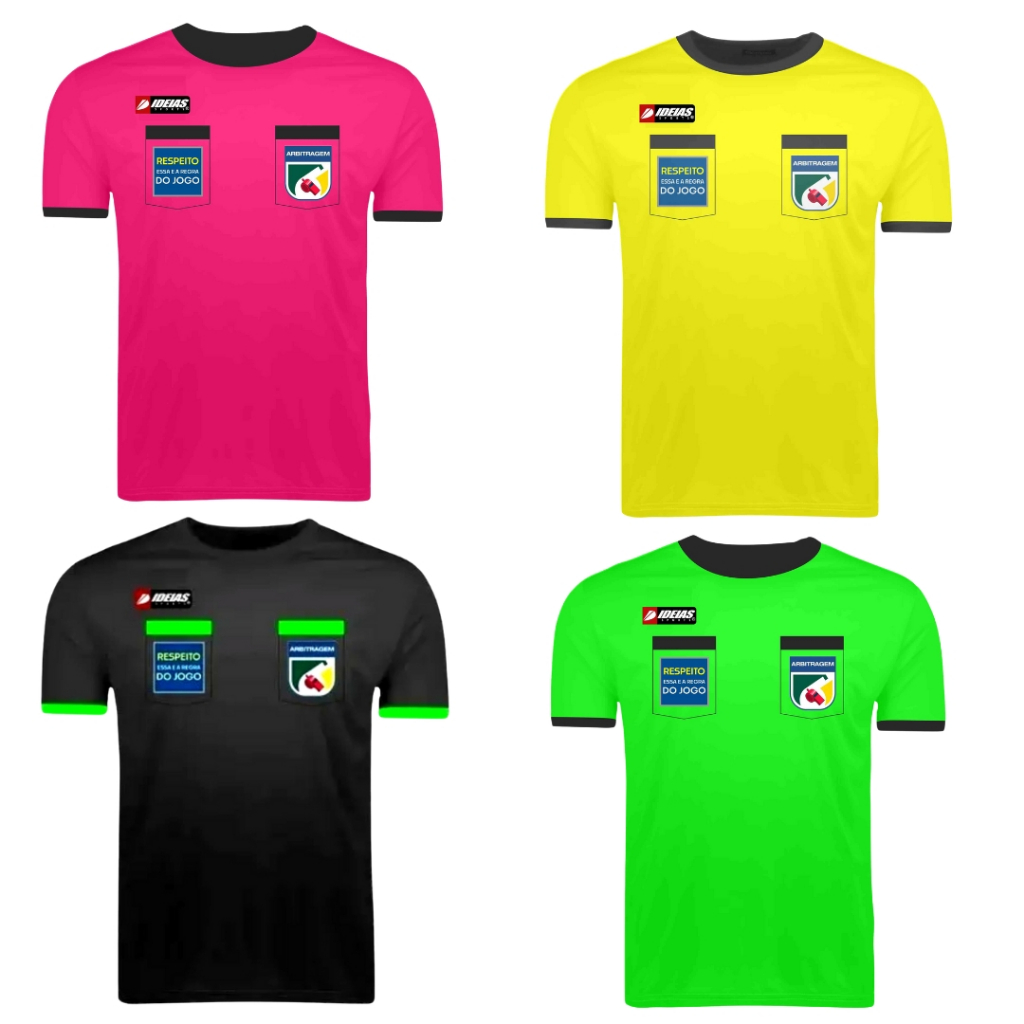 4 Camisas Arbitro Futebol Arbitragem Juiz Futebol Ideias Esporte