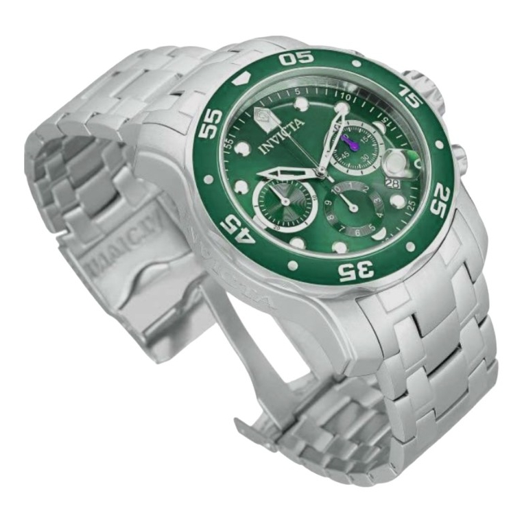 Relógio Masculino de Pulso Invicta Pro Diver 0070 Resistente a Agua Mostrador Verde