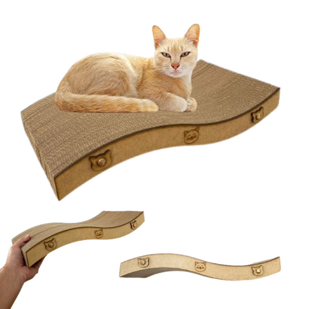 Arranhador Gato Antiestresse Resistente de Papelão e MDF