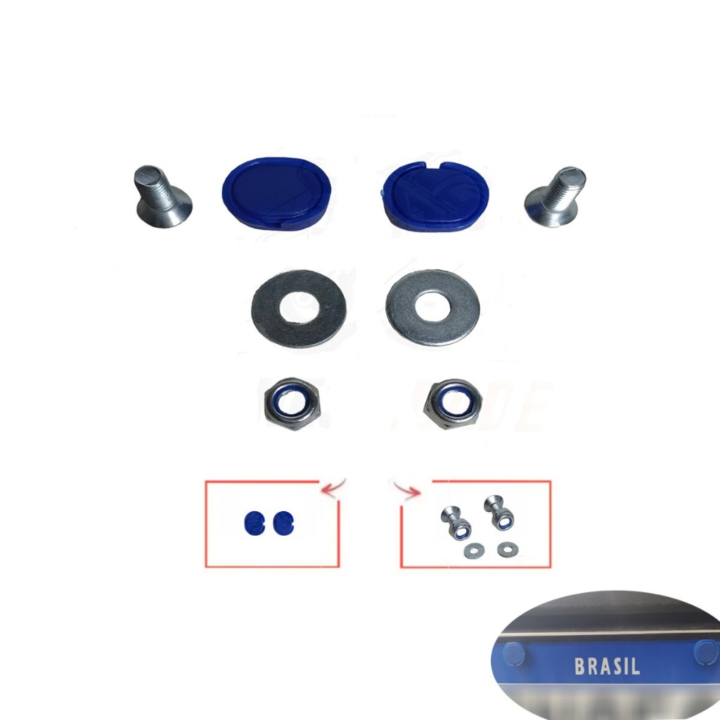 Acabamento Lacre Parafusos Placa Moto Mercosul Anti Furto em Oferta na Shopee