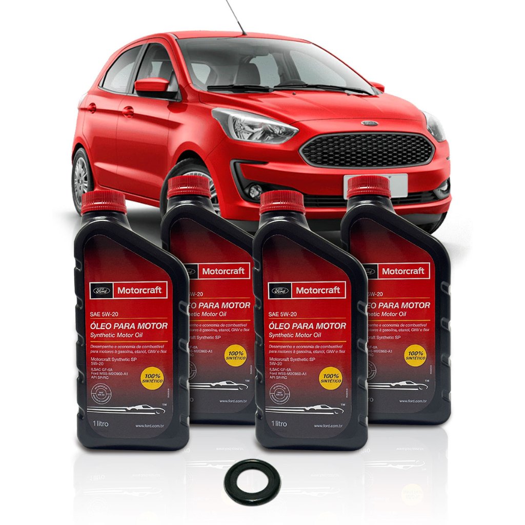 Kit Revisão Troca de Óleo Original Motorcraft 5w20 Ford Ka 1.0 1.5 2018 2019 2020 2021