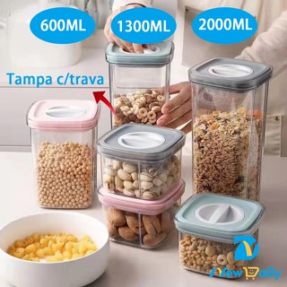 Frascos de Armazenamento Para Hermético doméstico, empilháveis com tampa giratória à prova de vazamento. BC-83/84/85 em Oferta na Shopee