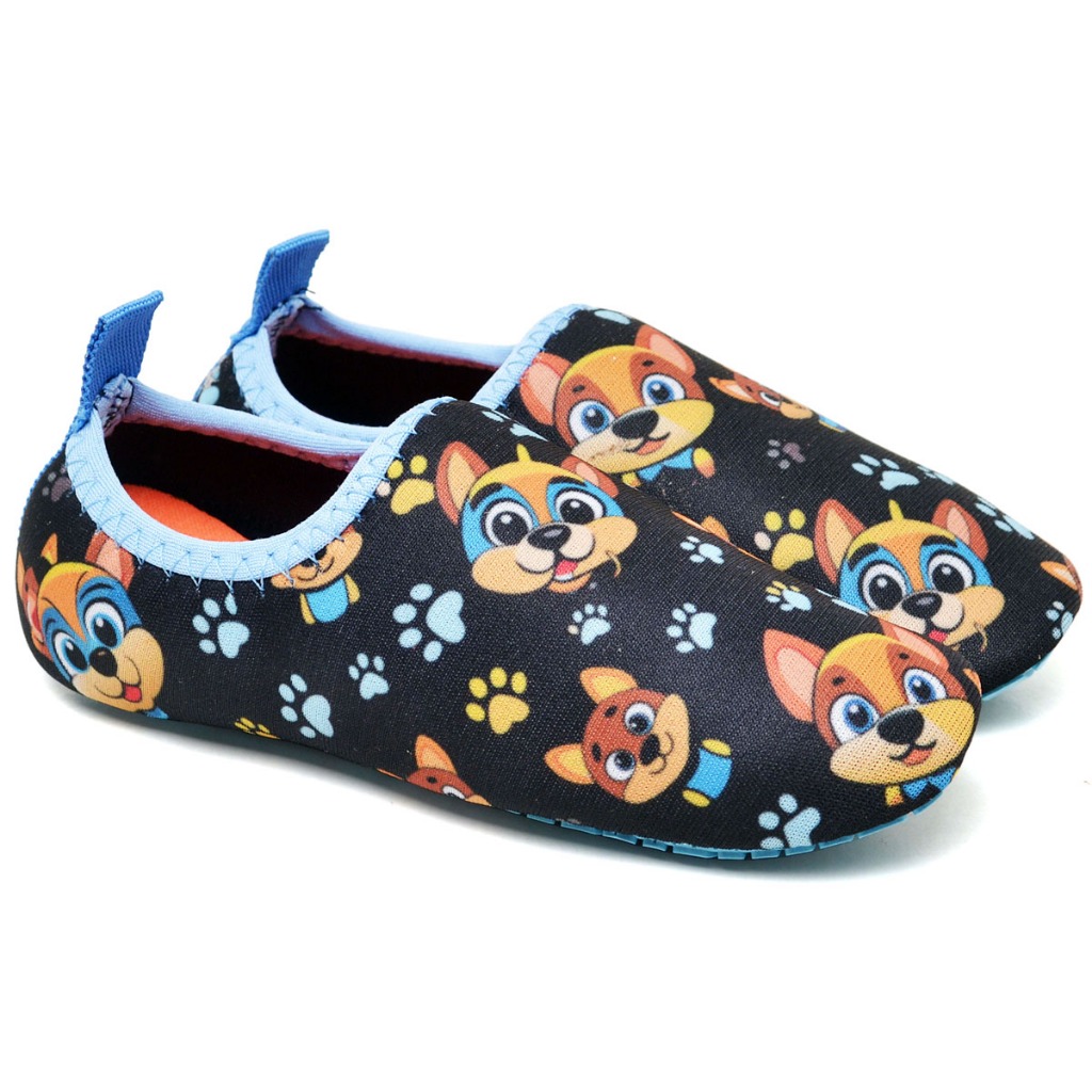 Sapatilha infantil agua sapatilha aquatica sapatilha neoprene calce facil cachorro