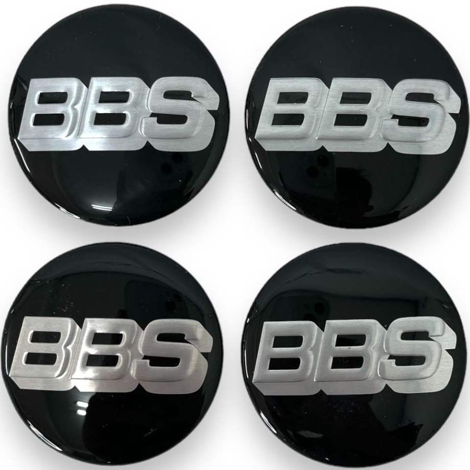 Jogo 4 Emblema Logo Adesivo Roda Bbs 55mm