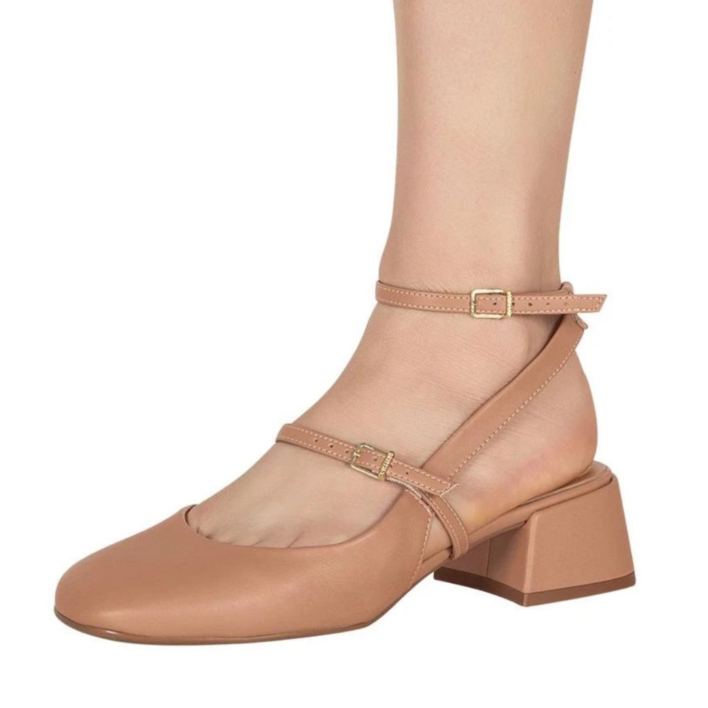 Sapato Boneca Feminino Vizzano Mule Slingback Salto Grosso