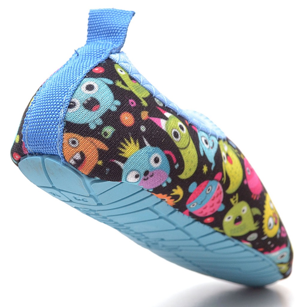 Sapatilha aquatica infantil sapatilha neoprene monstrinho monstro calce facil