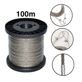 BOBINA COM 100 METROS VARAL CABO DE AÇO REFORÇADO REVESTIDO' em Oferta na Shopee