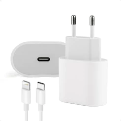 Carregador iPhone celurar Completo Tipo C 20w + Cabo Usb-C lightning Bivolt
