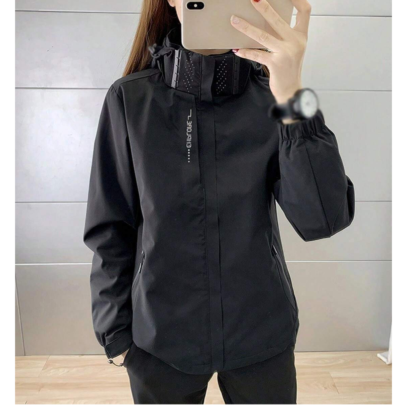 Jaqueta feminina 3 em 1 à prova de vento e à prova d\"água para mulheres