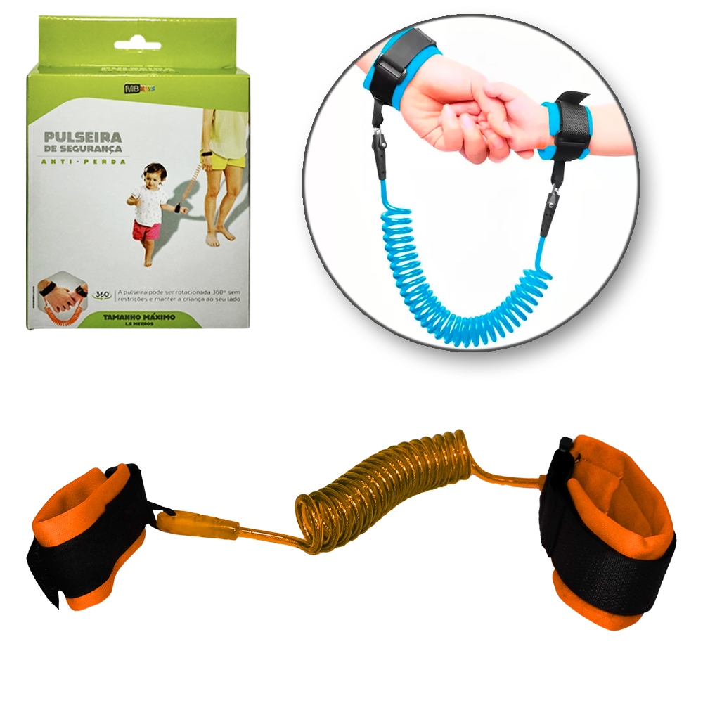 PULSEIRA DE SEGURANCA ANTI-PERDA INFANTIL 1,5M MBT-0036 MB TOYS