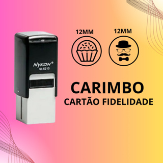 Carimbos Para Cartão Fidelidade 12x12mm em Oferta na Shopee