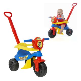 Motoca Triciclo Velocipide Kendy Patrulha Canina C/ Empurrador e Proteção Lateral Bebe Menino e Menina em Oferta na Shopee